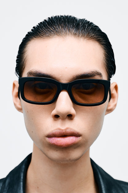 PALMER Solid Black / Brown Gradient Lens