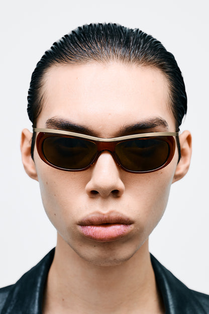 PRINCE Brushed Light Gold / Brown Lens