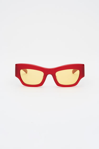 SHADE 03 Milky Red / Solid Yellow Lens