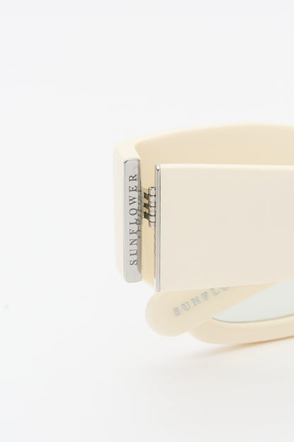 SHADE 03 Solid Cream White / Transparent Grey Lens