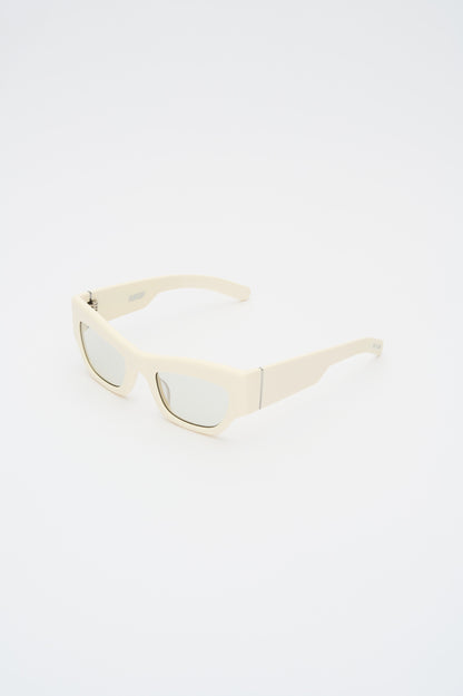 SHADE 03 Solid Cream White / Transparent Grey Lens