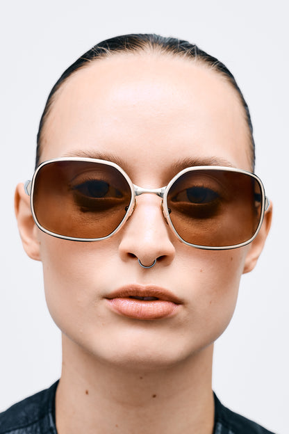 TYLER Brushed Light Gold / Brown Gradient Lens