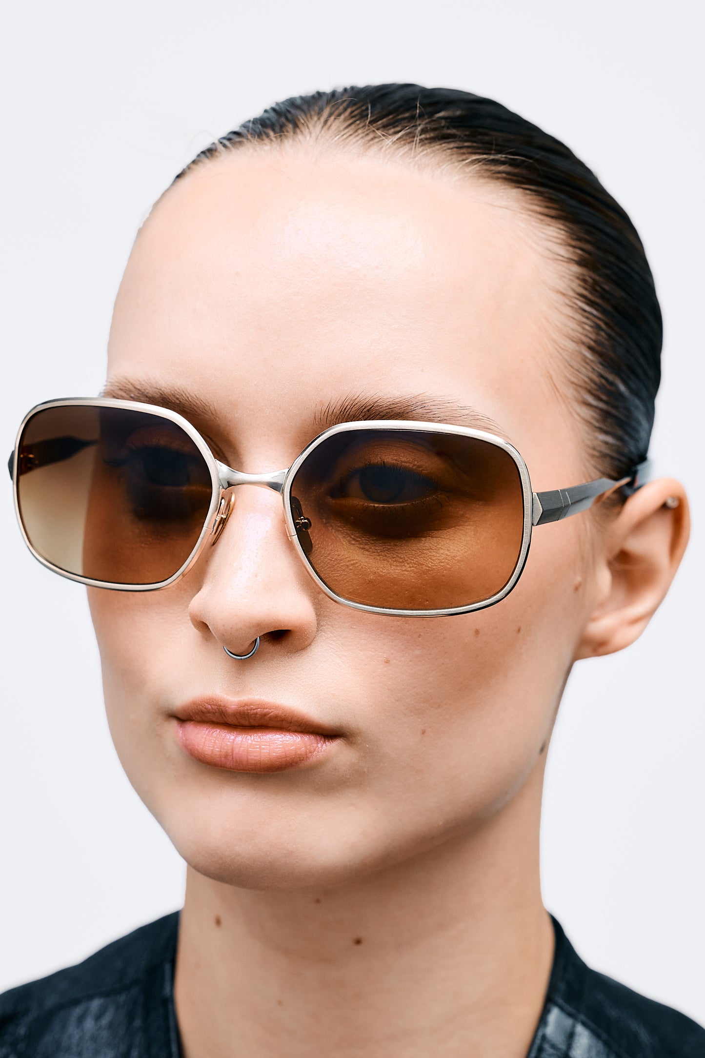 TYLER Brushed Light Gold / Brown Gradient Lens