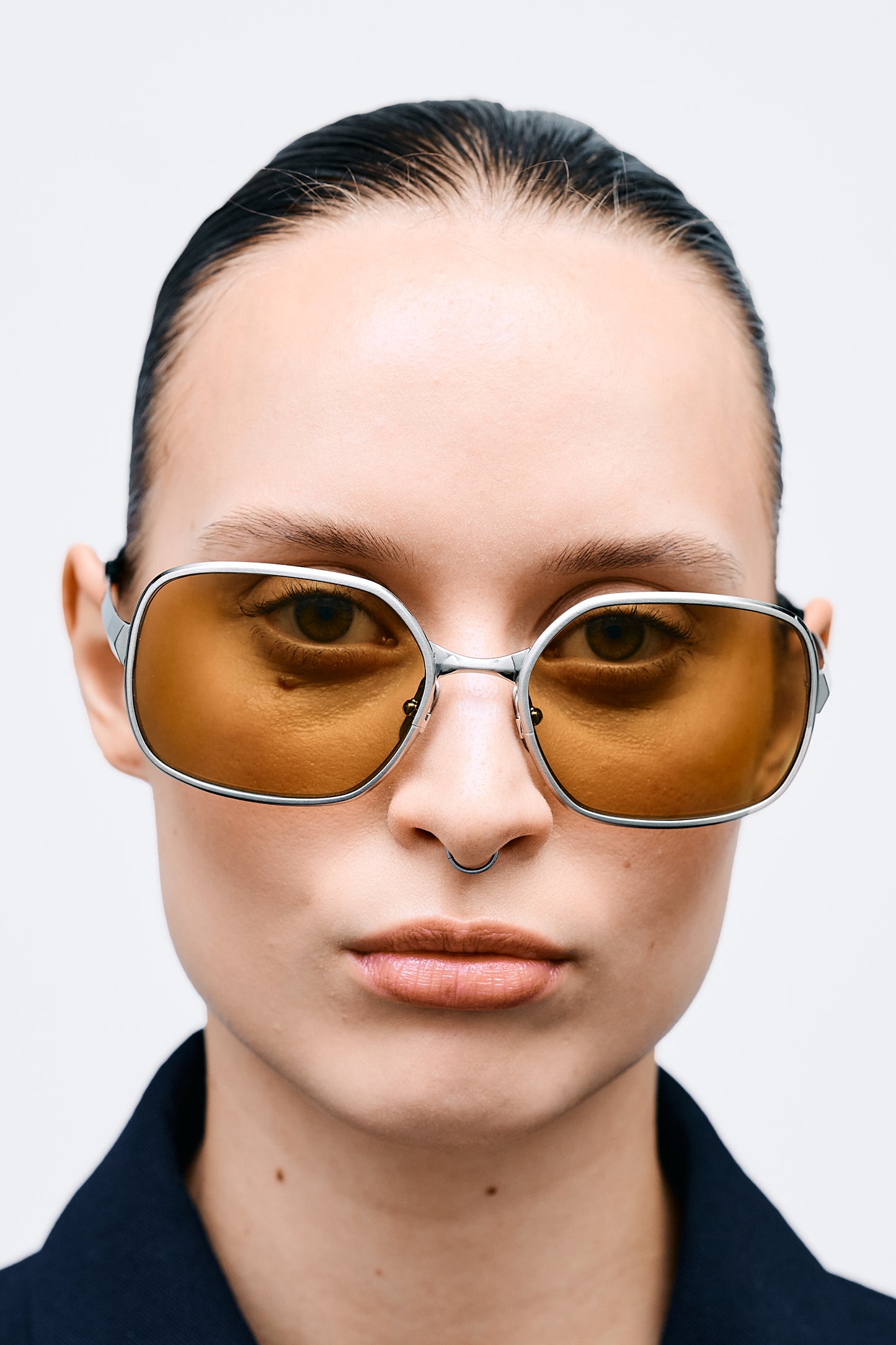 TYLER Brushed Silver / Lime Gradient Lens