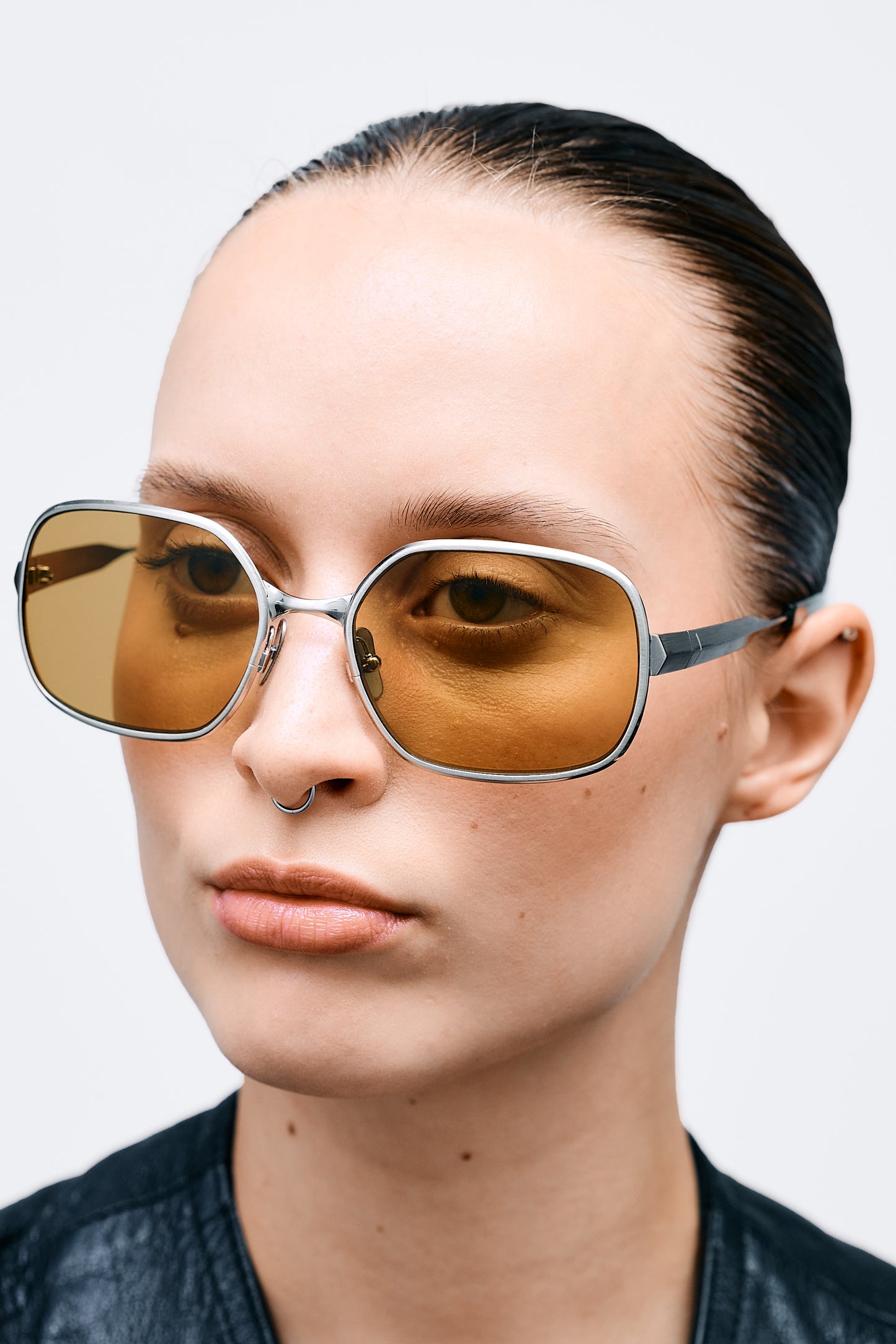 TYLER Brushed Silver / Lime Gradient Lens