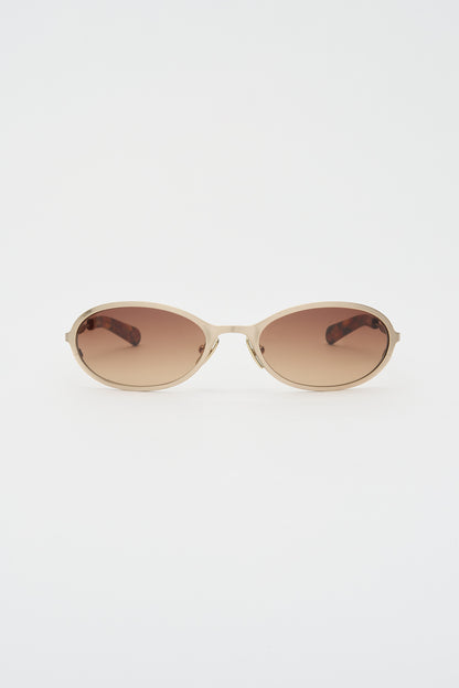 COHEN (ABOUT:BLANK) Brushed Gold / Dark Tortoise / Light Brown Gradient Lens
