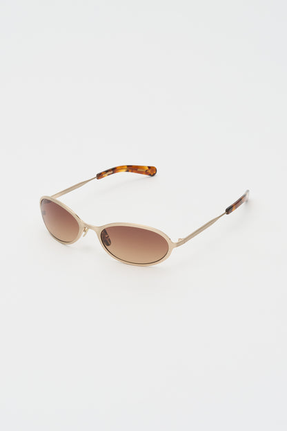 COHEN (ABOUT:BLANK) Brushed Gold / Dark Tortoise / Light Brown Gradient Lens