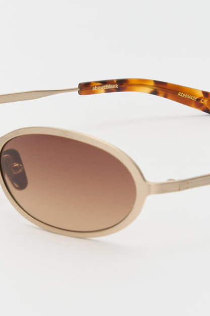 COHEN (ABOUT:BLANK) Brushed Gold / Dark Tortoise / Light Brown Gradient Lens