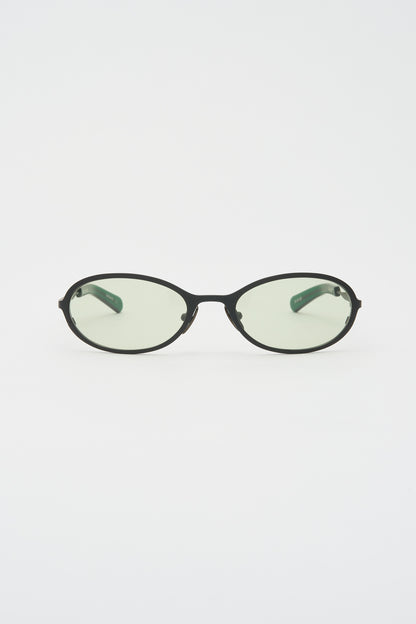 COHEN (ABOUT:BLANK) Matte Black / Chill Out Green Lens
