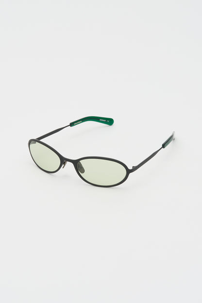 COHEN (ABOUT:BLANK) Matte Black / Chill Out Green Lens