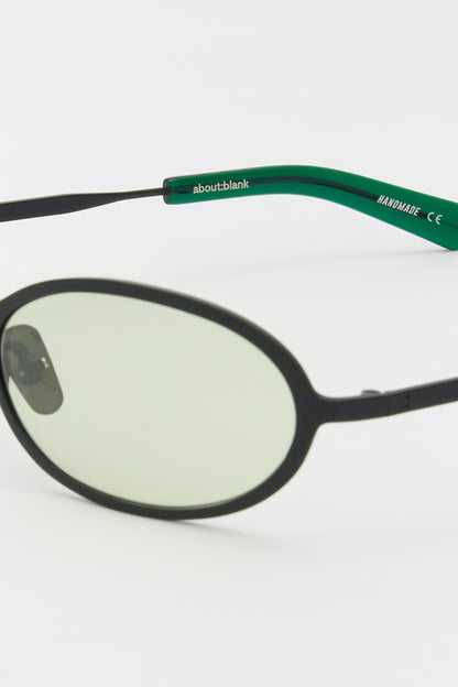 COHEN (ABOUT:BLANK) Matte Black / Chill Out Green Lens