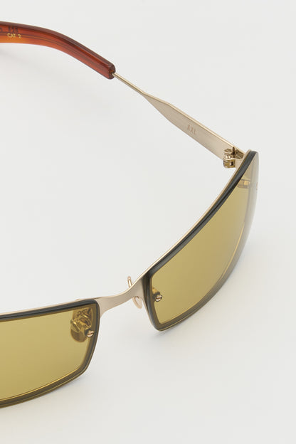 AXL Brushed Gold Classic Havana / Smoked Olive Lens