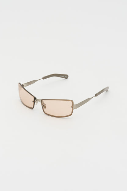 AXL Brush Titanium Solid Silver Mink / Peach Lens