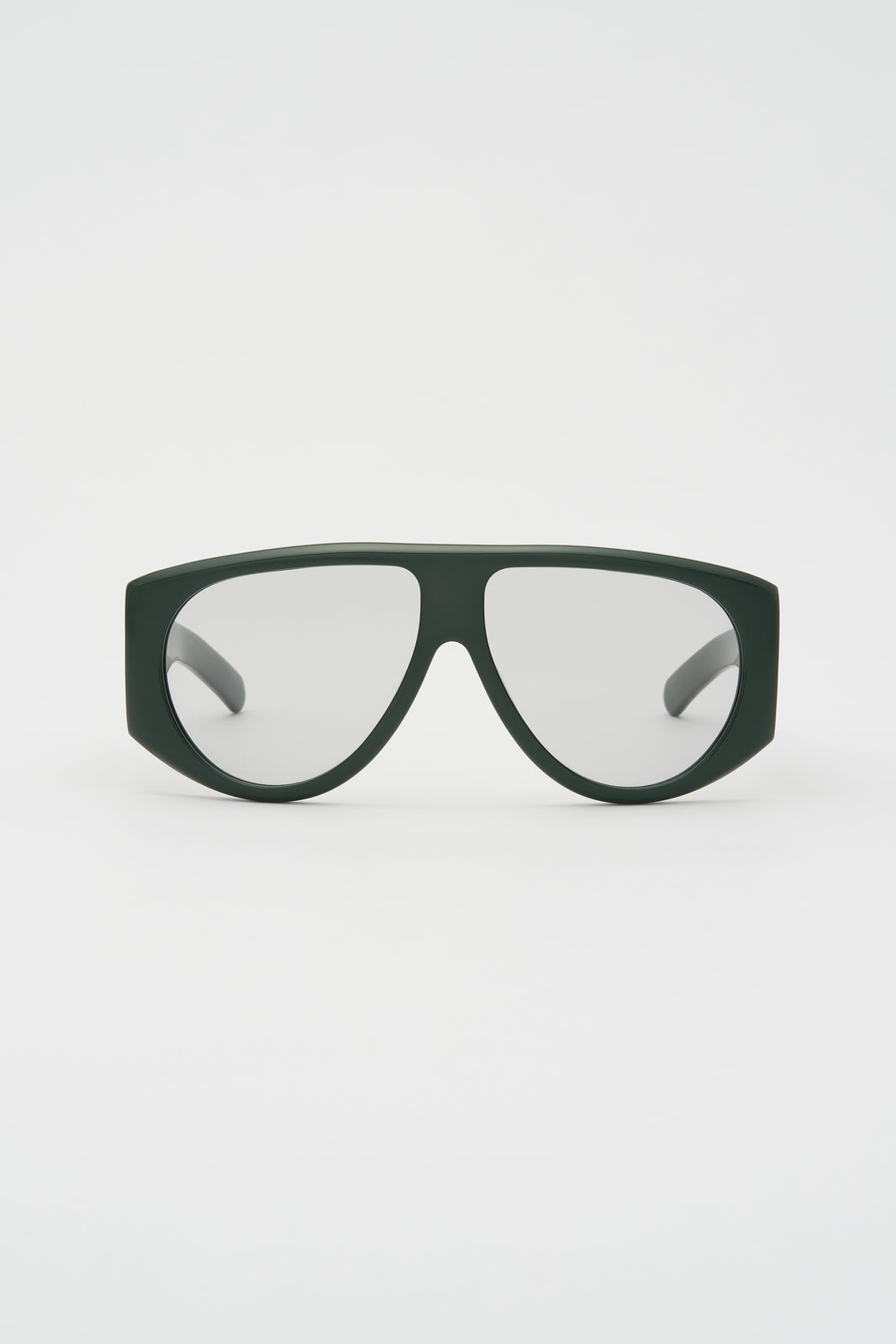 BERLYN Solid Dark Green / Light Grey Lens
