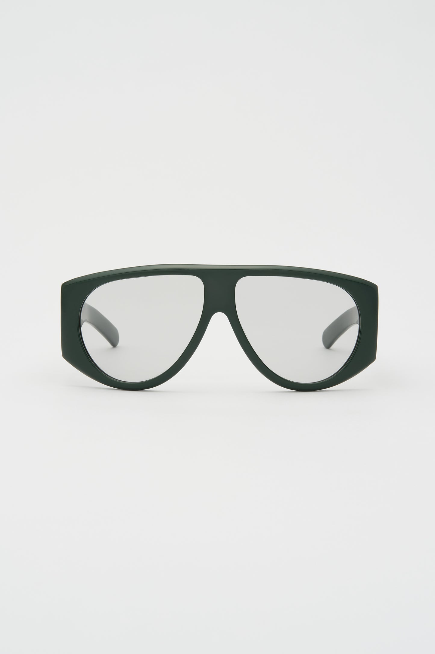 BERLYN Solid Dark Green / Light Grey Lens
