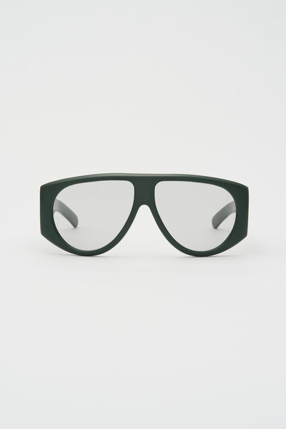 BERLYN Solid Dark Green / Light Grey Lens