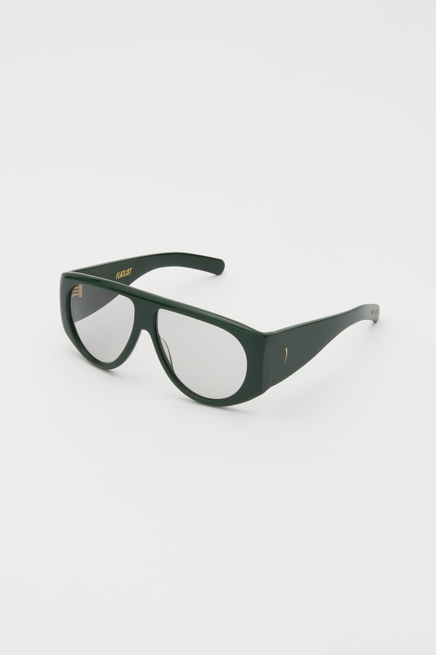 BERLYN Solid Dark Green / Light Grey Lens