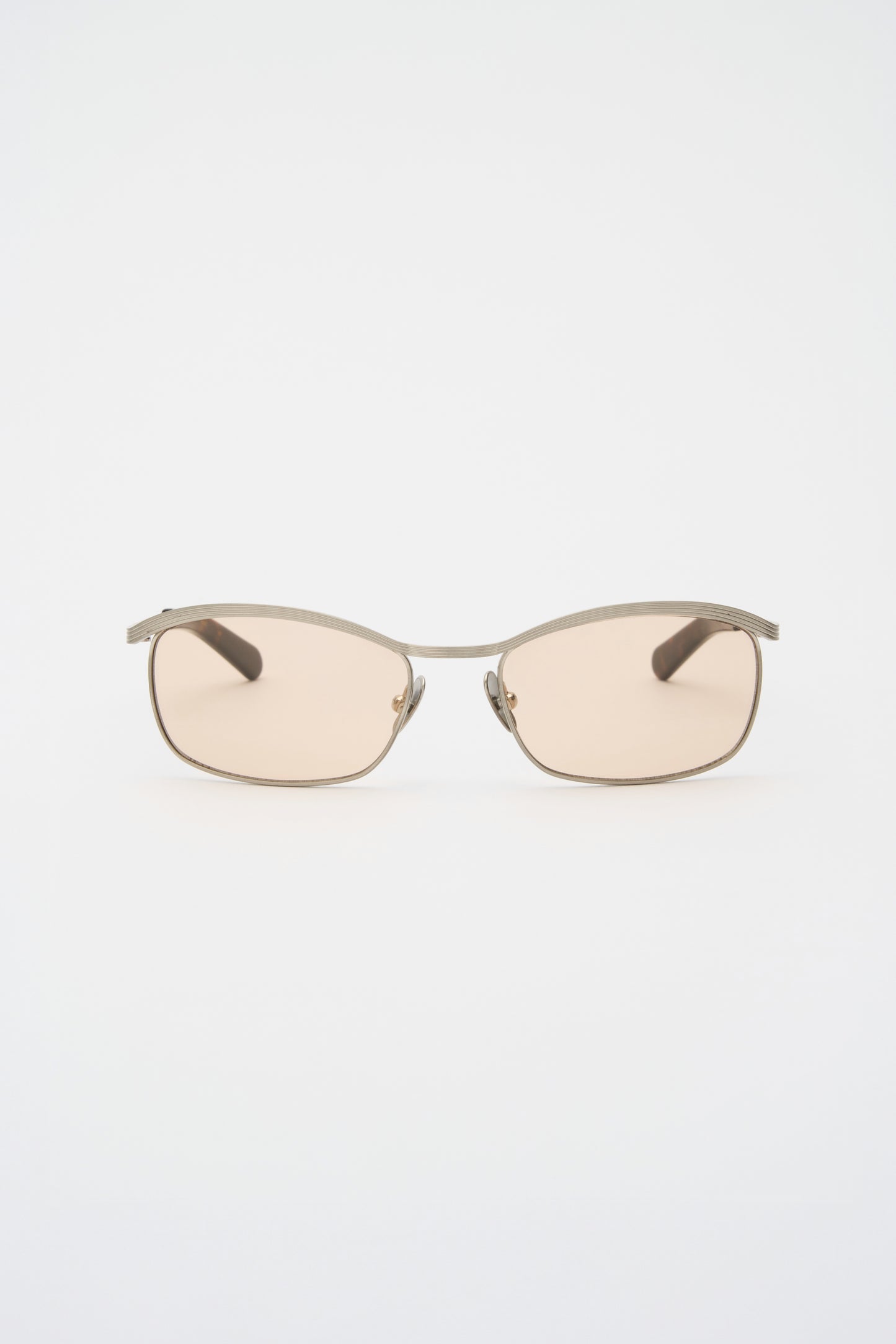 CASIER Brushed Silver / Dark Tortoise / Peach Lens