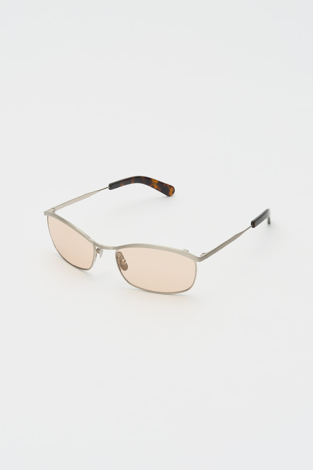 CASIER Brushed Silver / Dark Tortoise / Peach Lens