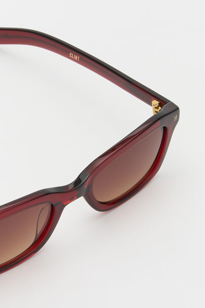 CLINT Crystal Burgundy / Brown Gradient Lens