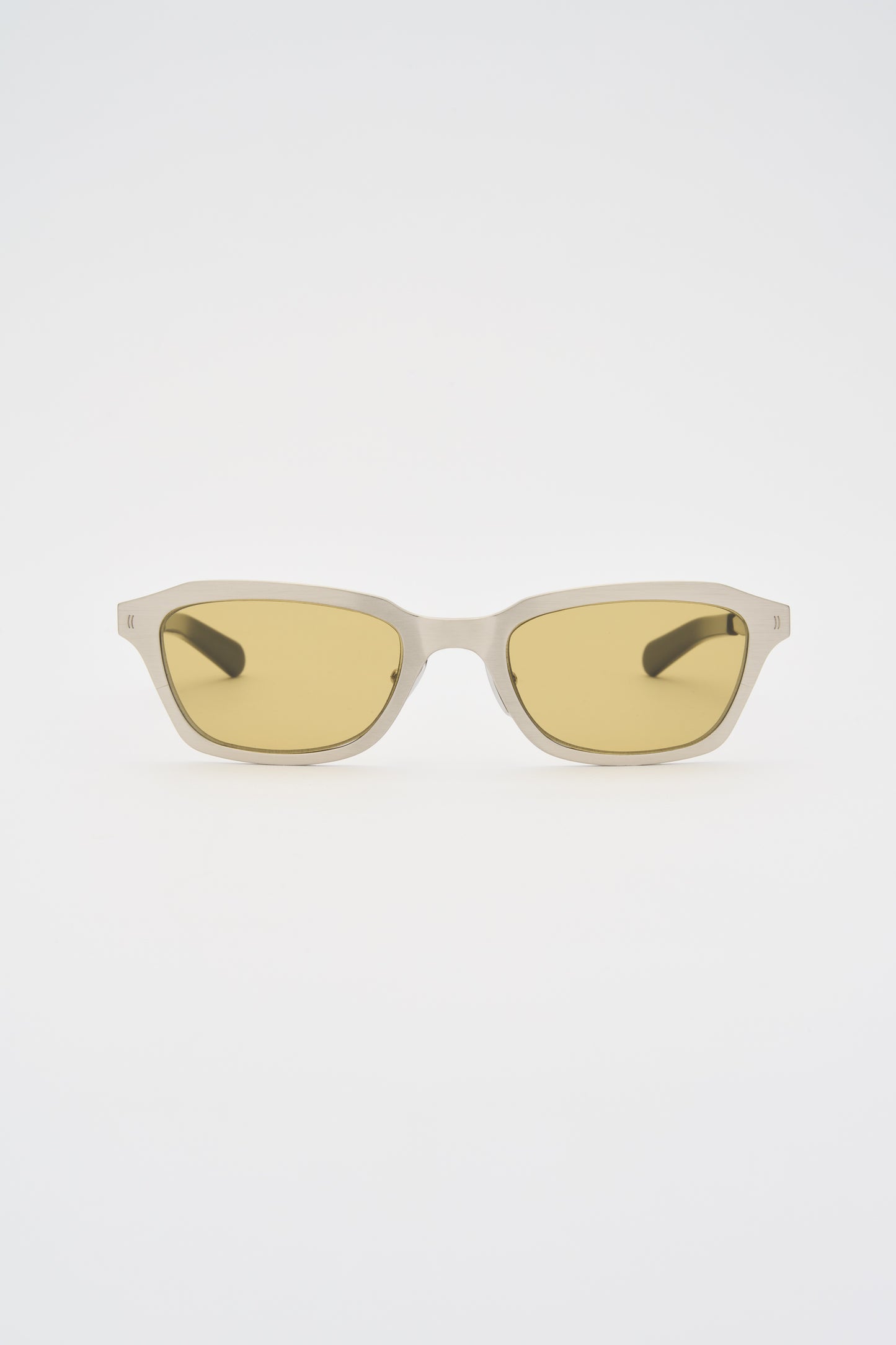CLINT / TITANIUM Brushed Silver Solid Black / Smoked Olive Lens