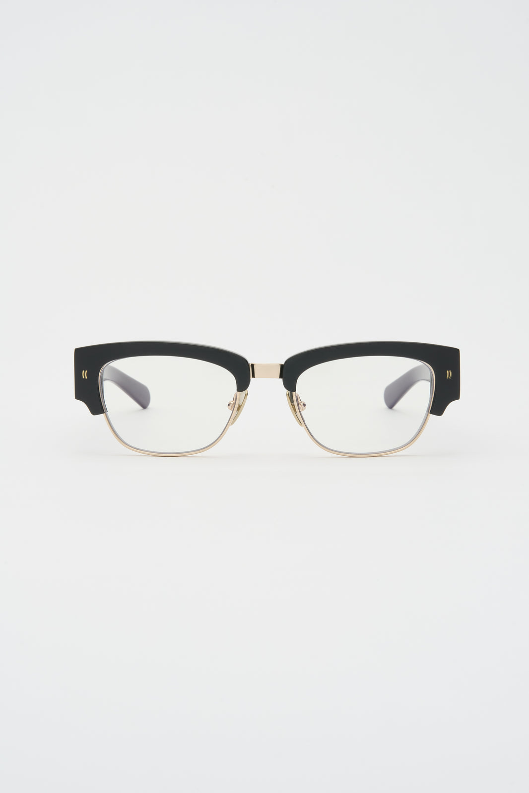 DEACON Solid Black Shiny Gold / Clear Lens Blue Light