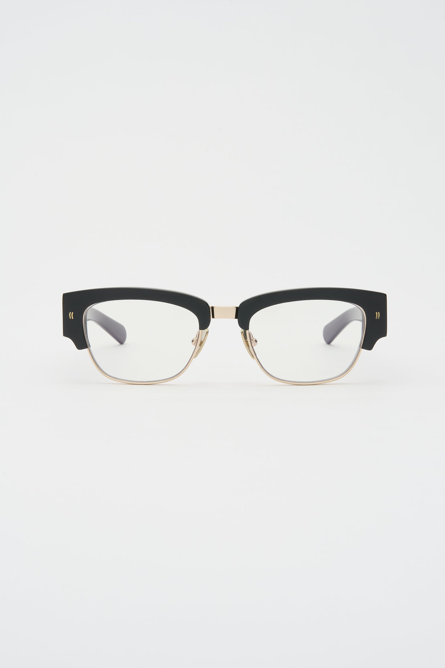 DEACON Solid Black Shiny Gold / Clear Lens Blue Light