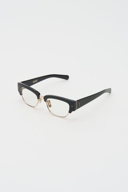 DEACON Solid Black Shiny Gold / Clear Lens Blue Light