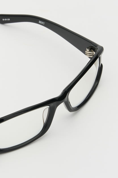DRIFT Solid Black / Clear Lens Blue Light