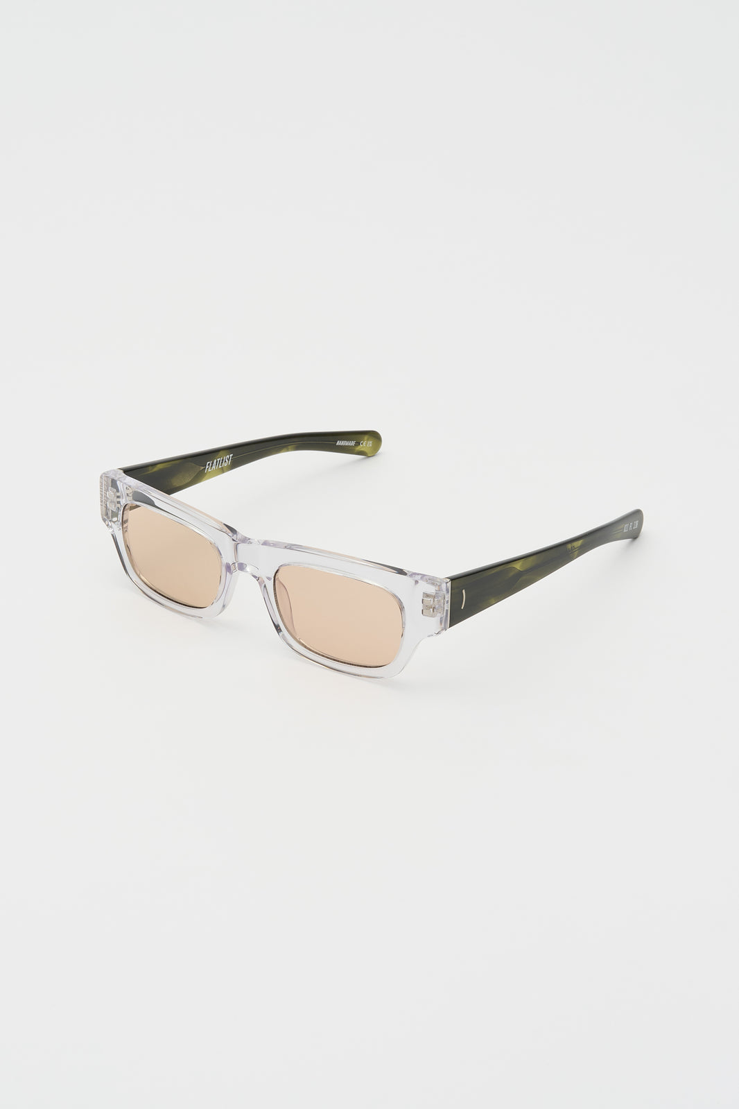 FRANKIE Clear Crystal / Olive Horn / Peach Lens