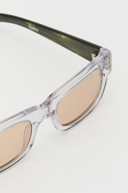FRANKIE Clear Crystal / Olive Horn / Peach Lens