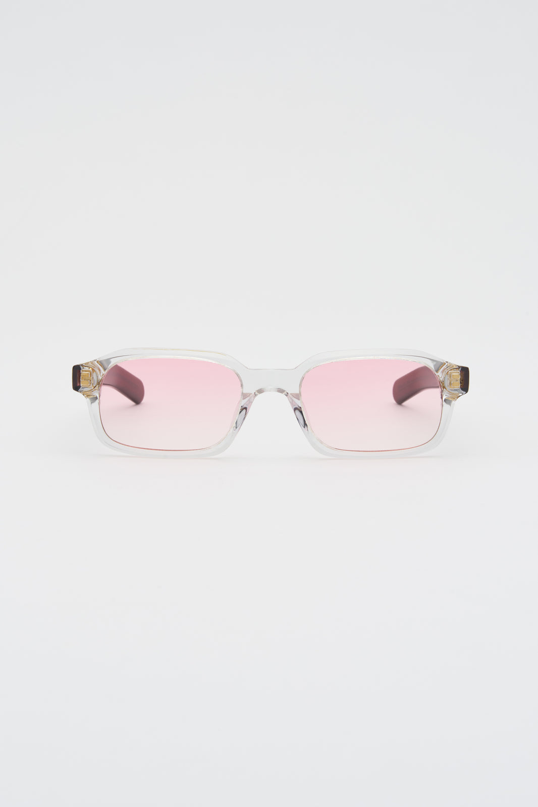 HANKY Clear Crystal Crystal Burgundy / Light Pink Lens