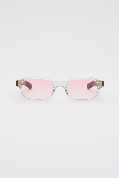 HANKY Clear Crystal Crystal Burgundy / Light Pink Lens