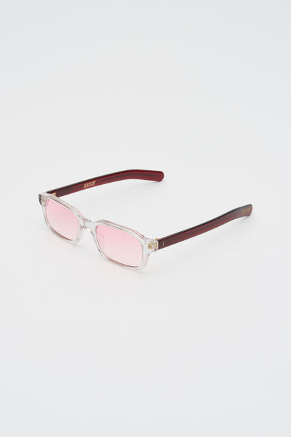 HANKY Clear Crystal Crystal Burgundy / Light Pink Lens