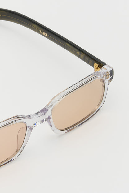HANKY Clear Crystal / Olive Horn / Peach Lens