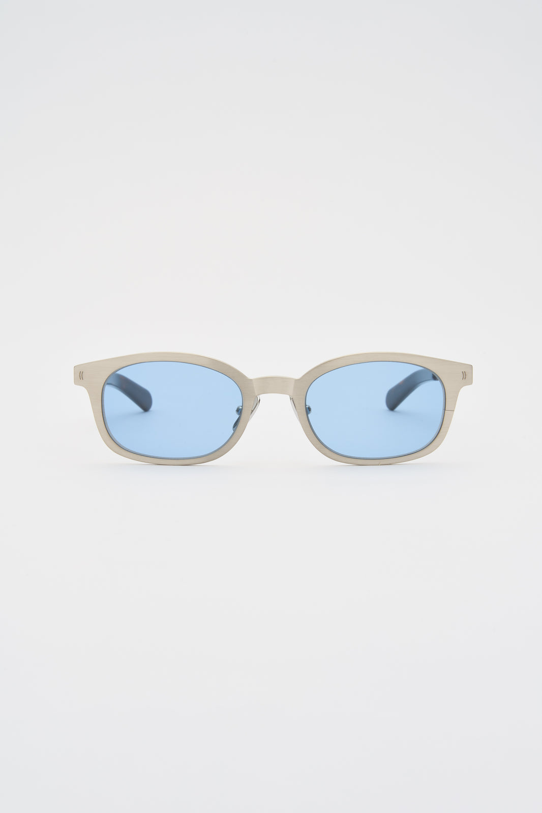 LE BUCHERON / TITANIUM Brushed Silver Dark Tortoise / Solid Blue Lens
