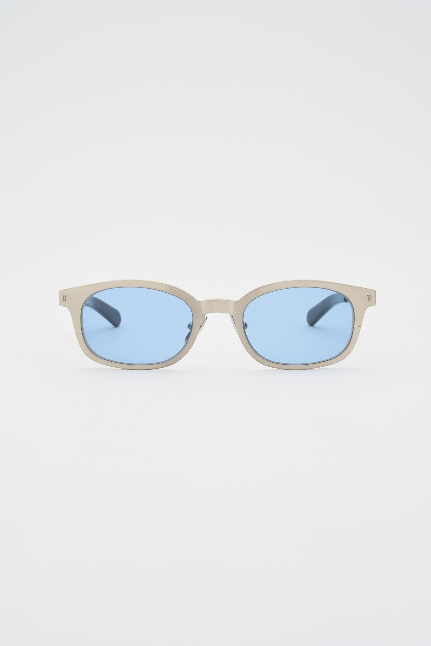 LE BUCHERON / TITANIUM Brushed Silver Dark Tortoise / Solid Blue Lens