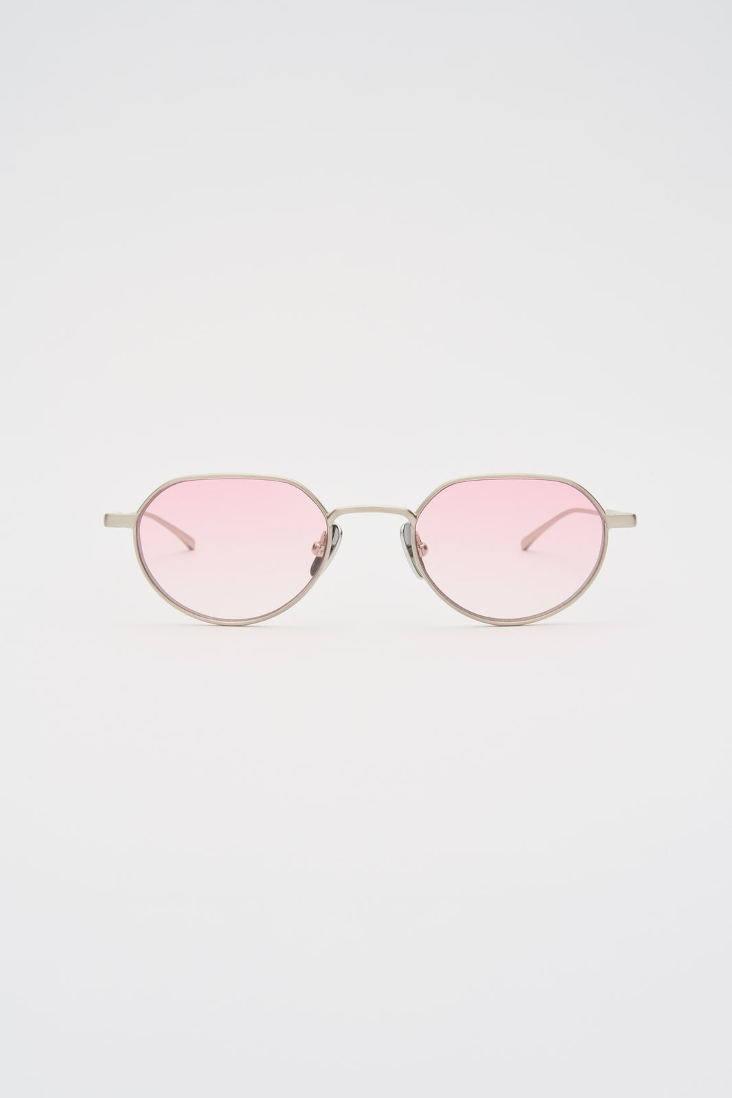 LUCIEN Brushed Silver / Light Pink Lens