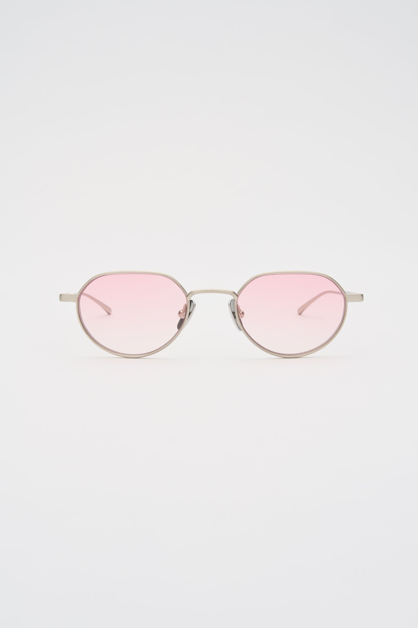 LUCIEN Brushed Silver / Light Pink Lens