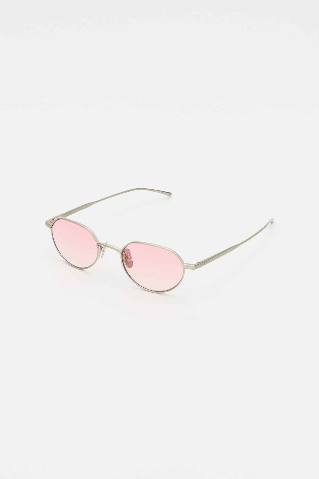 LUCIEN Brushed Silver / Light Pink Lens