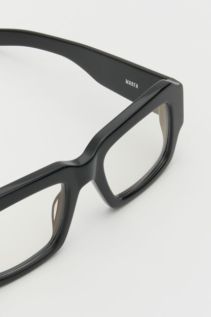 MARFA Solid Black / Clear Lens Blue Light
