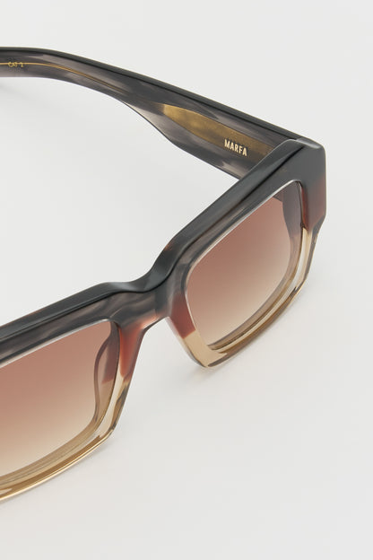 MARFA Smoke Brown Horn Gradient / Light Brown Gradient Lens
