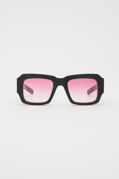 MARFA Solid Black / Solid Bordeaux / Pink Gradient Lens