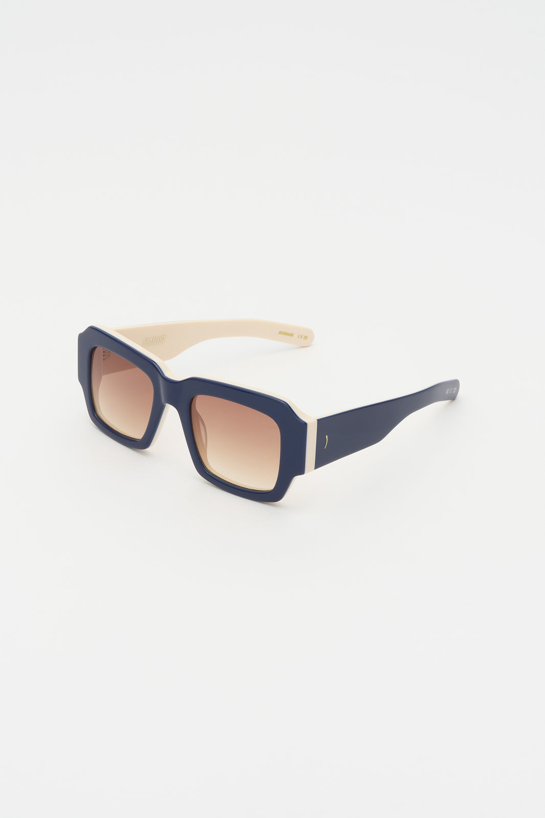 MARFA Solid Dark Blue, Solid Off White / Light Brown Gradient Lens