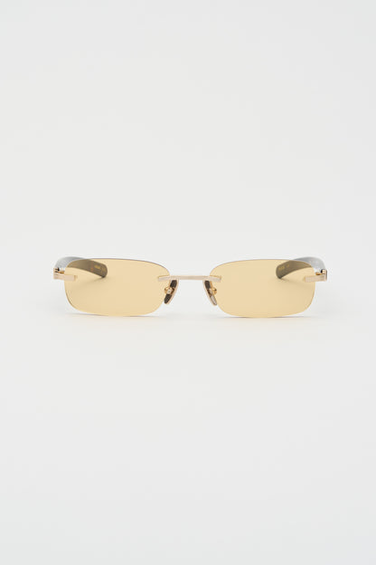 MILO Brushed Gold / Dark Tortoise / Yellow Lens