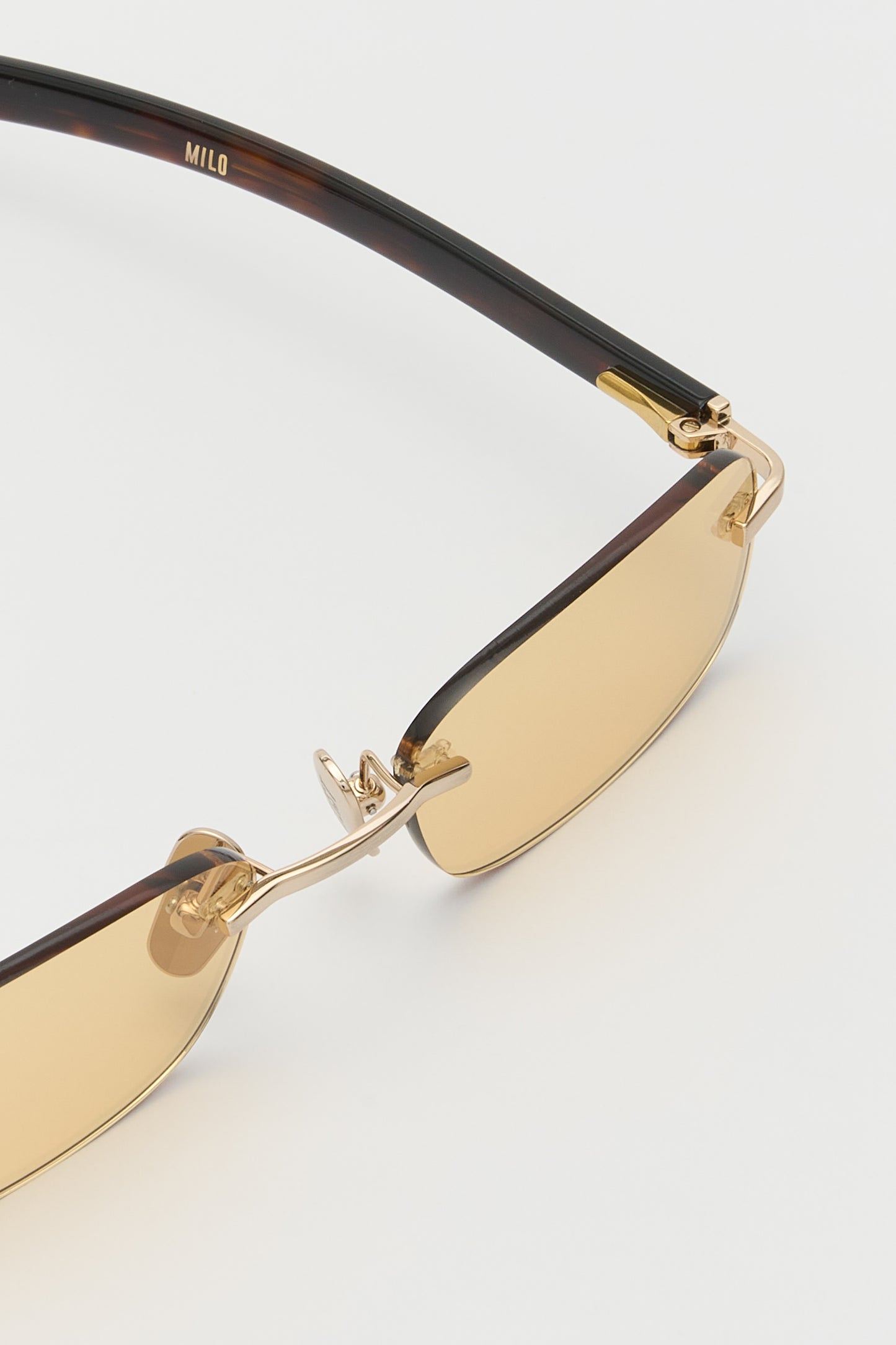 MILO Brushed Gold / Dark Tortoise / Yellow Lens