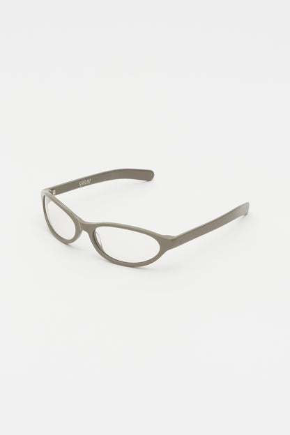 OLYMPIA Solid Silver Mink / Clear Lens Blue Light