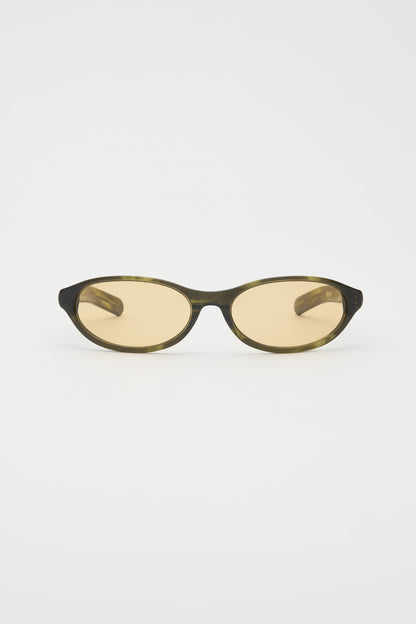 OLYMPIA Olive Horn / Yellow Lens