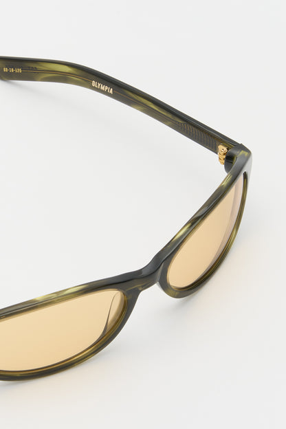 OLYMPIA Olive Horn / Yellow Lens