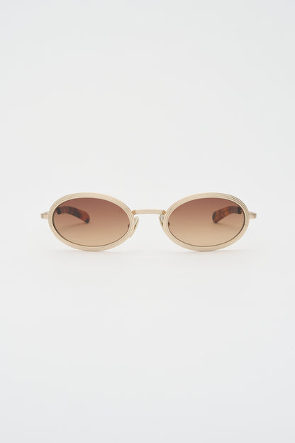 RENO Brushed Light Gold / Classic Havana / Brown Gradient Lens